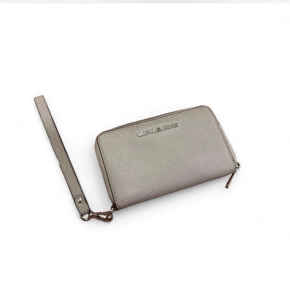 Michael Kors Metallic Wristlet Clutch